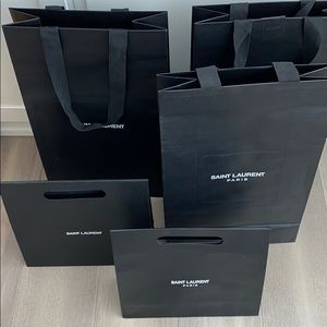 Five Saint Laurent Shopping Bags